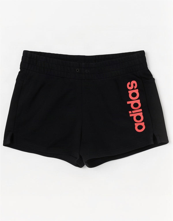 Adidas Damen Graphic Sport Shorts UK 8/10 Small Marineblau Baumwolle