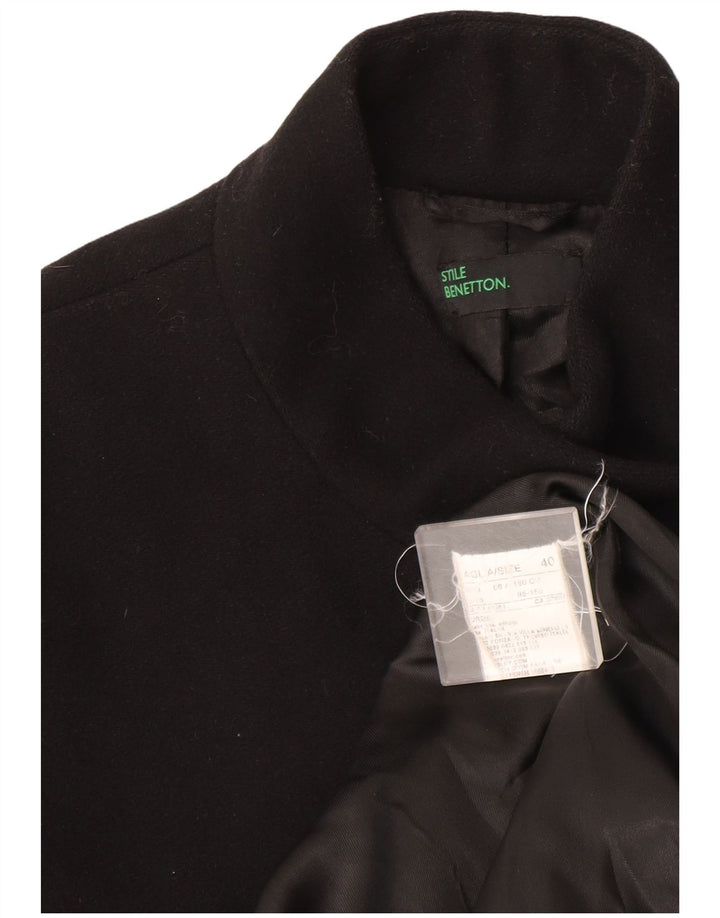 Płaszcz damski Benetton IT 40 Small Black Acetat