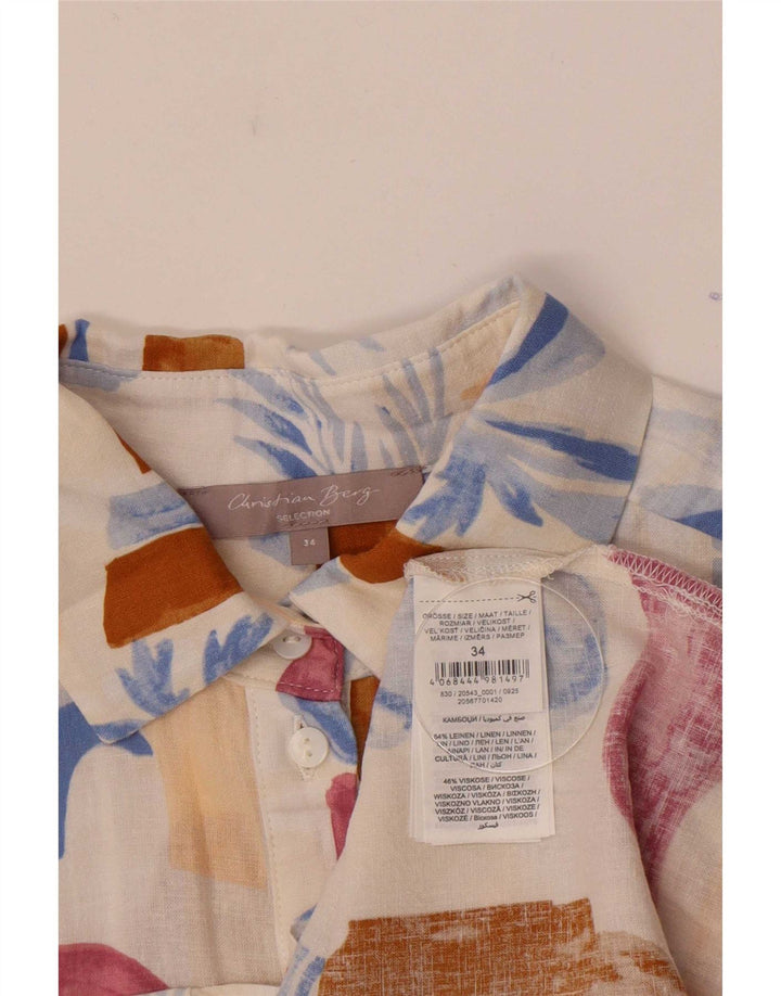 Christian Berg Womens Abstract Pattern Shirt EU 34 XS Multicoloured
