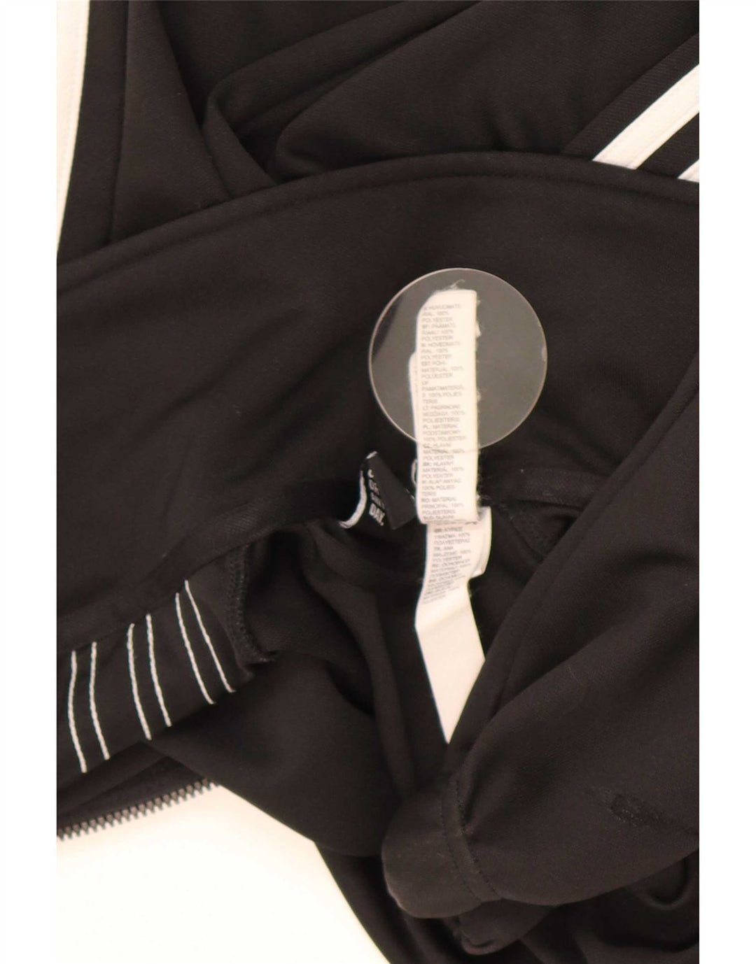Giacca da tuta da uomo Adidas UK 38/40 Medium Nero Poliestere