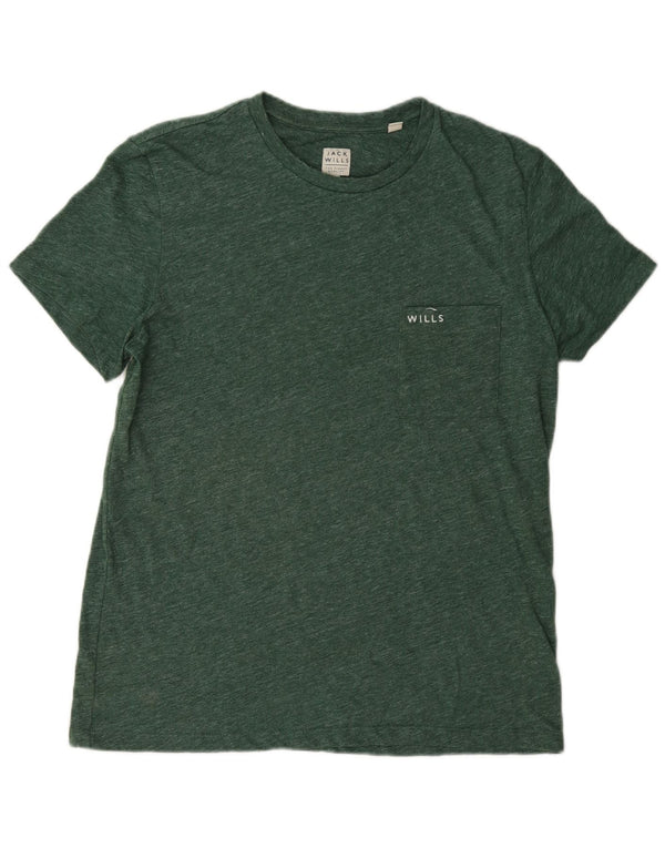 Jack Wills T-Shirt Homme Haut Large Vert Moucheté Coton
