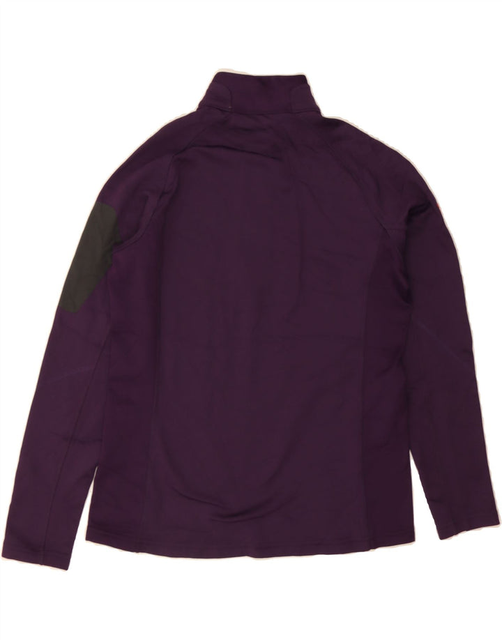 EDDIE BAUER Womens Zip Neck Sweatshirt Jumper UK 14 Medium Purple Vintage Eddie Bauer and Second-Hand Eddie Bauer from Messina Hembry 
