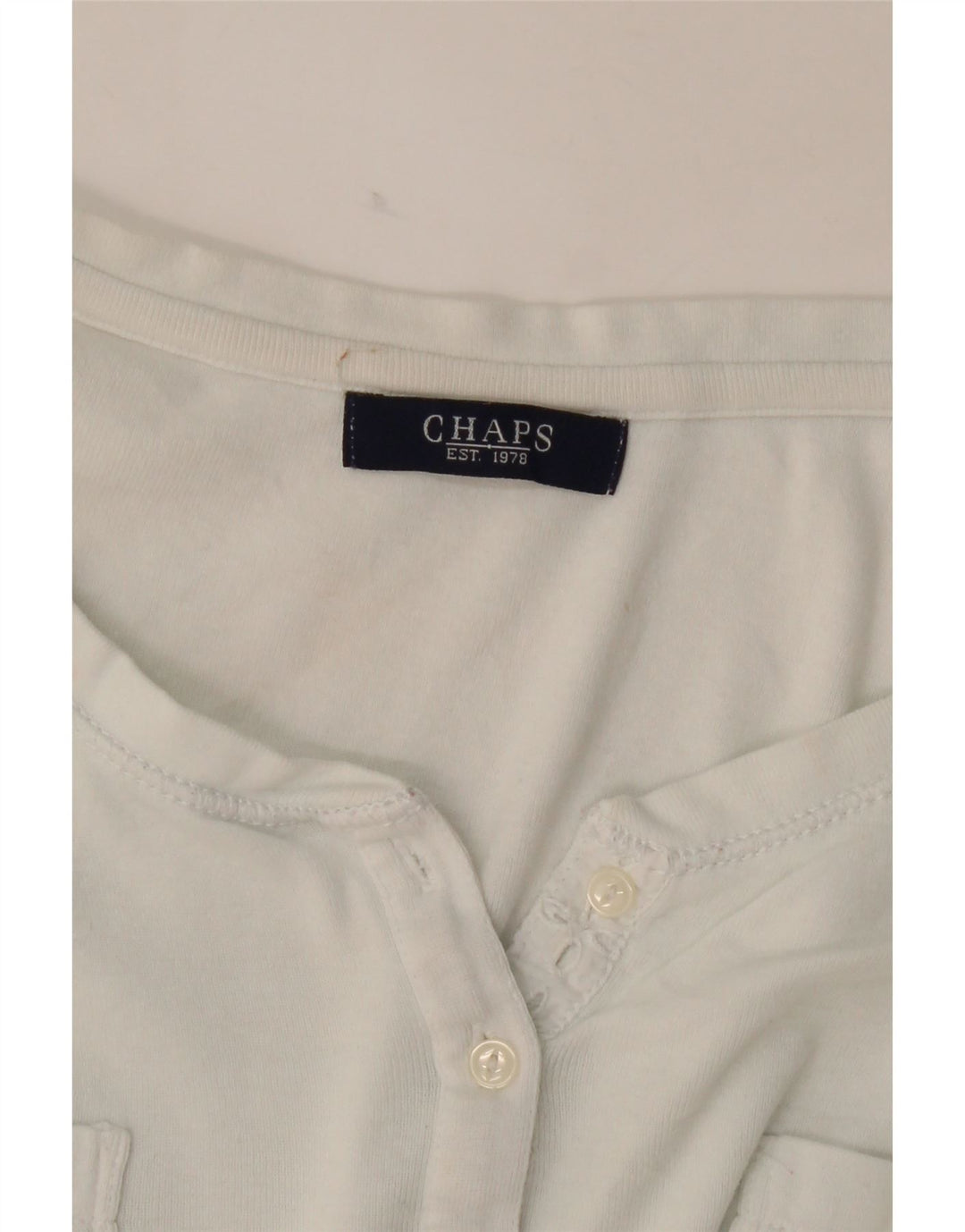CHAPS Womens Top 3/4 Sleeve UK 14 Large White Vintage Chaps and Second-Hand Chaps from Messina Hembry 
