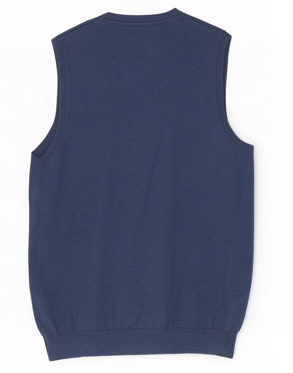Marks & Spencer Mens Vest Tank Top Large Navy Blue Cotton