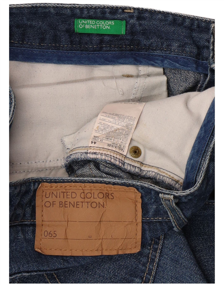 BENETTON Womens Bootcut Jeans IT 44 Medium W32 L30 Blue Cotton