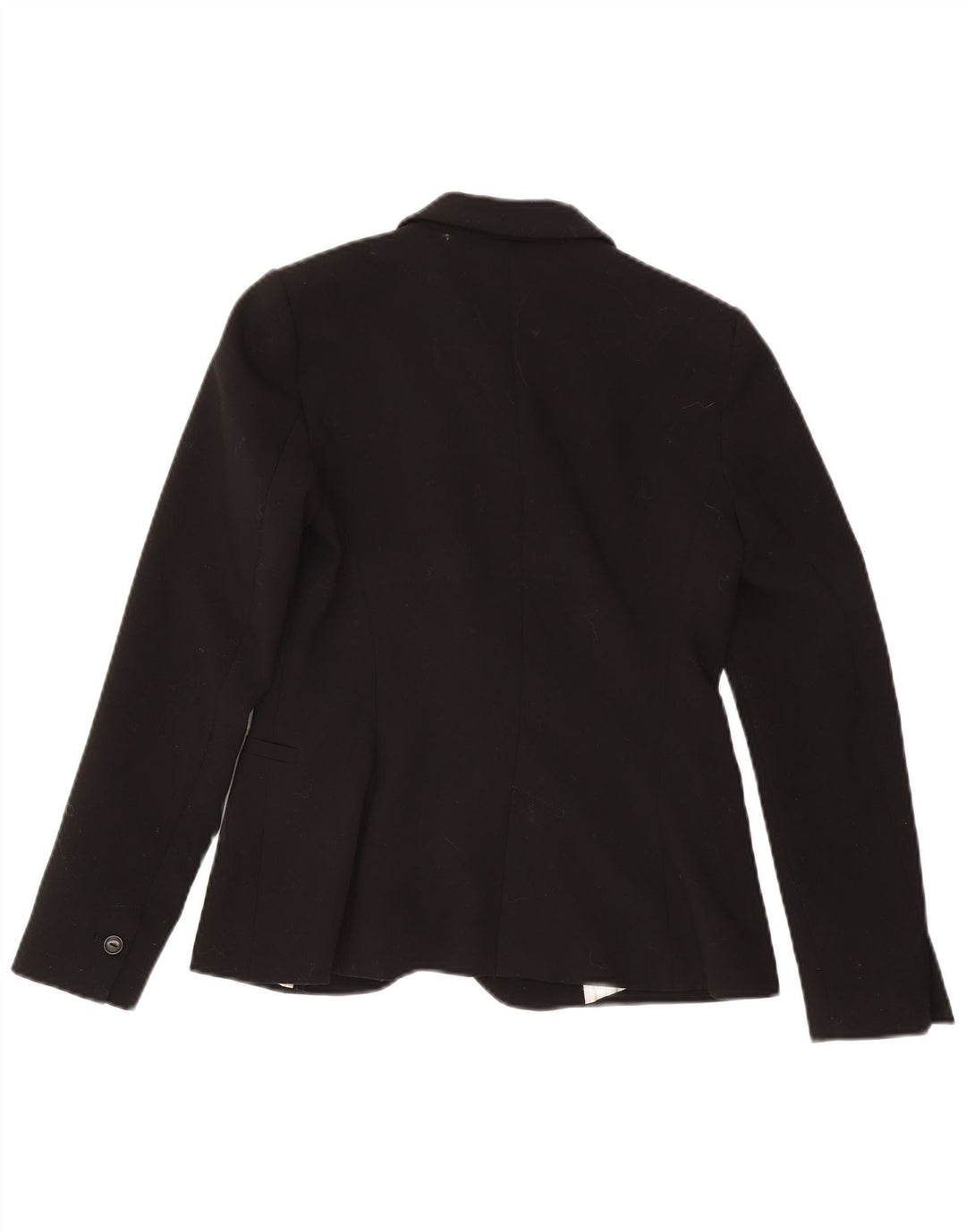 ZARA Womens 1 Button Blazer Jacket UK 12 Medium Black