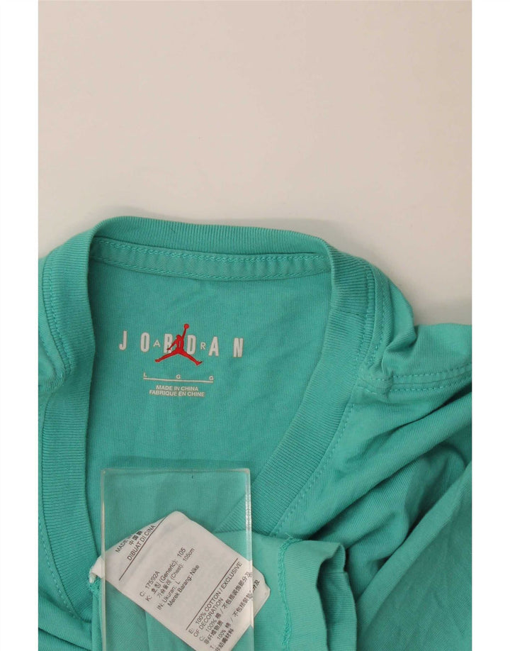 Jordan Mens Graphic T-Shirt Top Large Blue Cotton