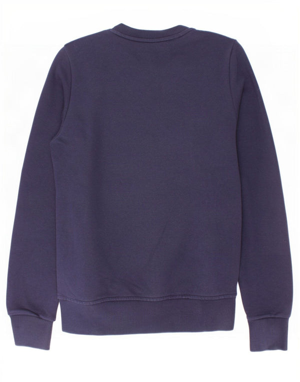 Felpa grafica Adidas per ragazze 11-12 anni in cotone blu navy