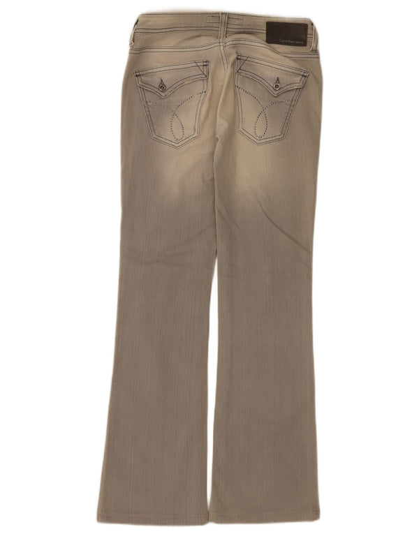 Calça jeans feminina Calvin Klein Bootcut W26 L30 cinza algodão
