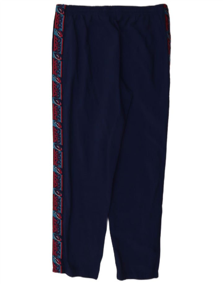 Asics Mens Graphic Tracksuit Trousers IT 50 Medium Navy Blue Colourblock