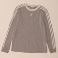 Женский топ Adidas с длинным рукавом UK 12, хлопок среднего серого цвета
