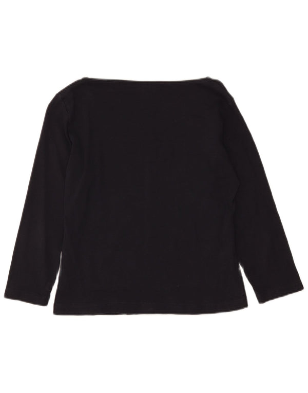 Guess Damen Crop Top 3/4 Ärmel UK 18 XL Marineblau Baumwolle