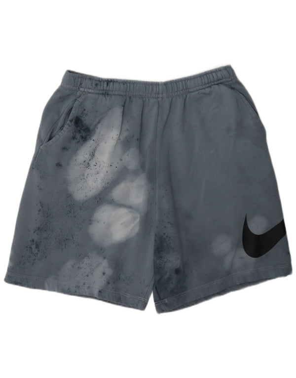 Nike Acid Wash sportsshorts til mænd 2XL blå plettet bomuld