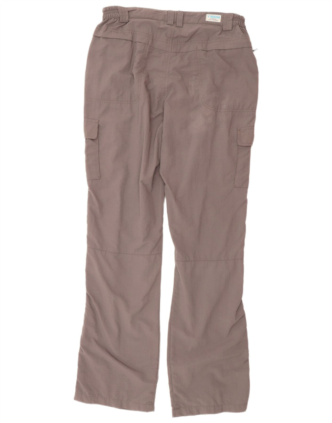 Brugi Mens Straight Cargo Trousers W34 L34 Grey Polyamide