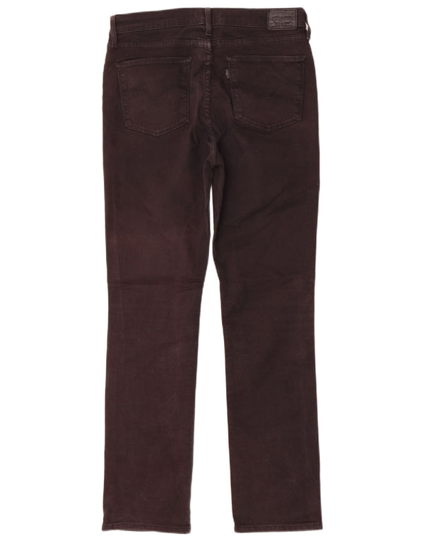 Levi's Damen 724 High Rise Straight Jeans W31 L30 Schwarze Baumwolle