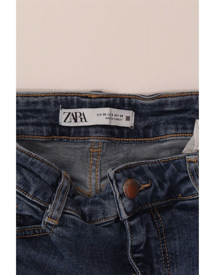 Zara Womens Flared Jeans EU 38 Small W28 L32 Blue Cotton