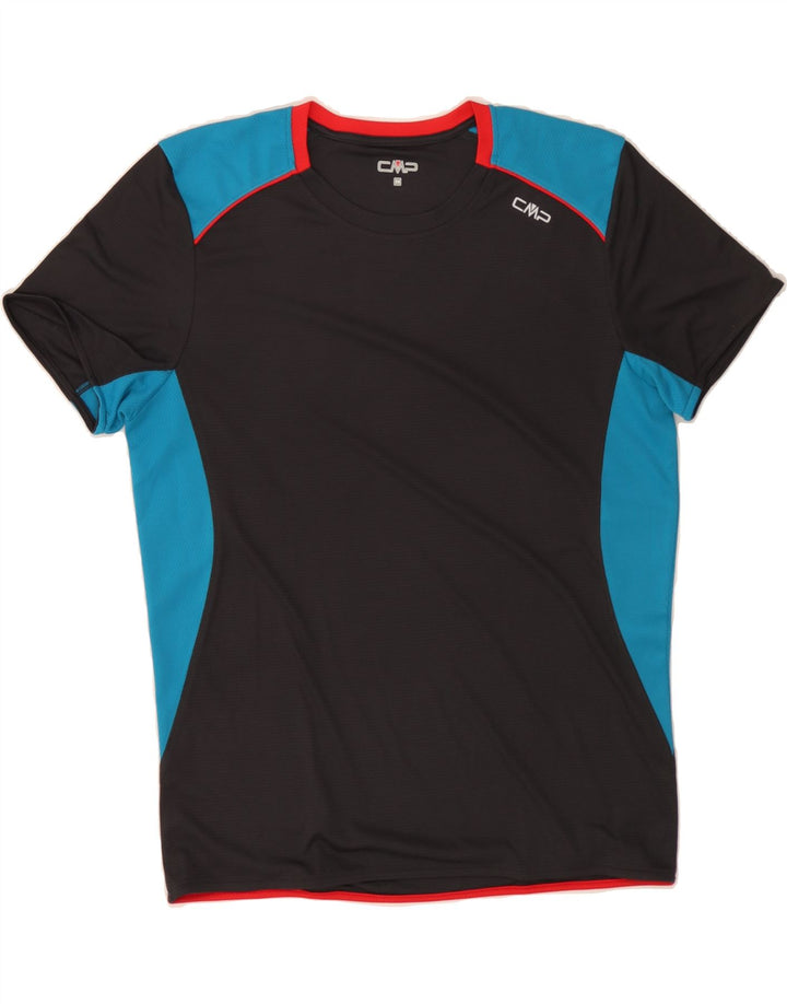 CMP Mens T-Shirt Top IT 54 XL Black Colourblock Vintage CMP and Second-Hand CMP from Messina Hembry 