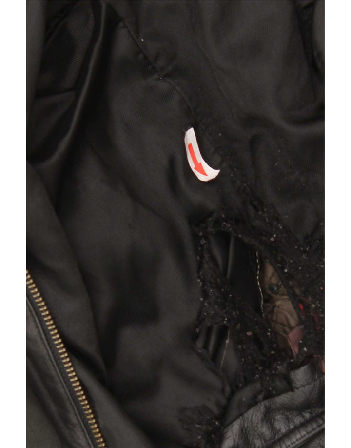 Nueva chaqueta de cuero extragrande para mujer Fast IT 44 Medium Black