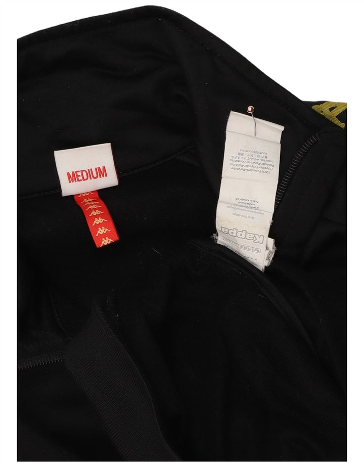 Kappa Mens Graphic Tracksuit Top Jacket Medium Black Polyester