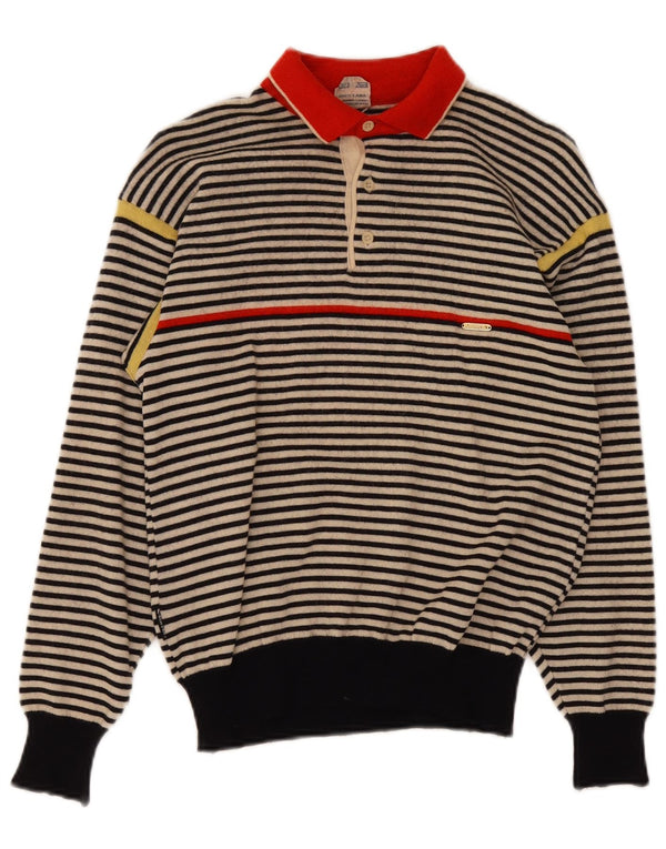 Maglione da uomo con collo alto di Skipper IT 46 piccolo in lana a righe nere