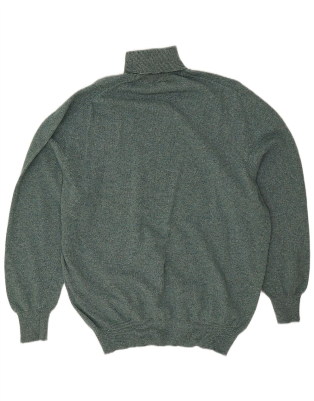 Vintage Mens Roll Neck Jumper Sweater Large Green