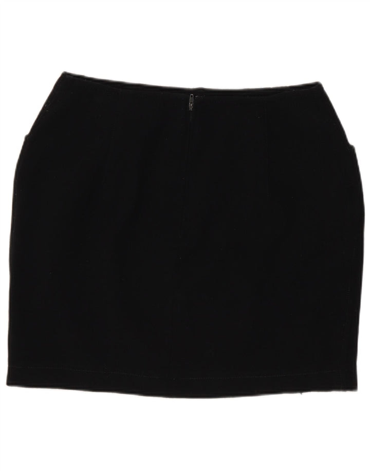 Marella Womens Mini Skirt UK 10 Small W26  Black Wool