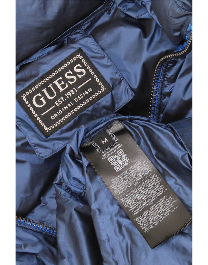 Guess Ανδρικό μπουφάν με επένδυση UK 38 Medium Navy Blue Polyamide
