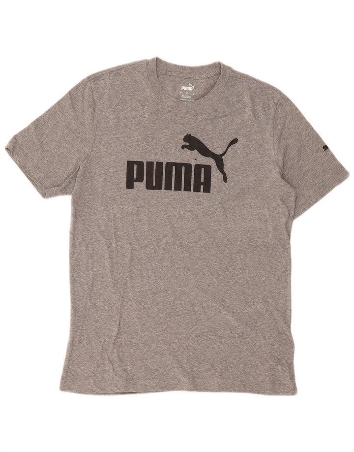 Puma Mens Graphic T-Shirt Top Medium Grey Cotton