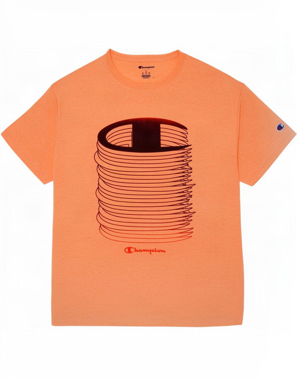 Tricou grafic pentru bărbați Champion Top mare din bumbac portocaliu