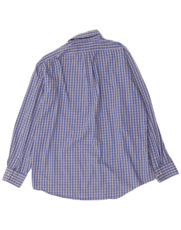 Chaps Herre Classic Fit skjorte str. 16 1/2 Large Blue Check Cotton