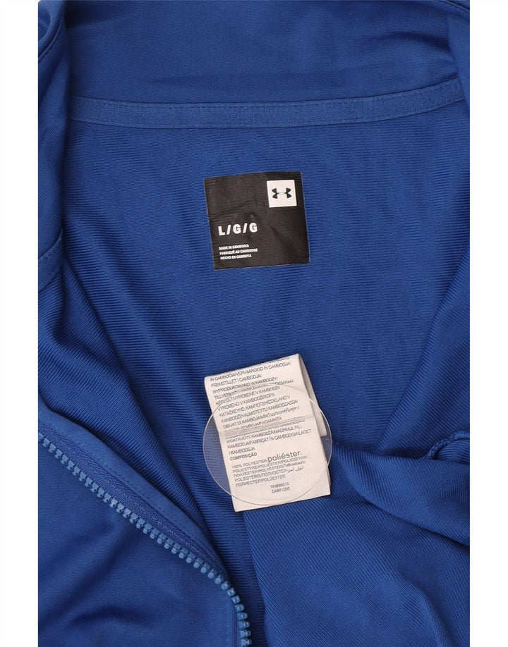 Under Armour Mens Tracksuit Top Jacket Large Blue Colourblock Polyester