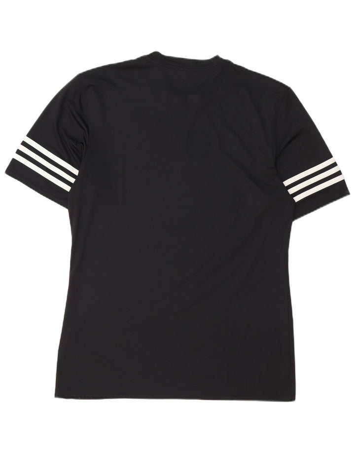 Adidas Herre Climalite T-Shirt Top Medium Sort Polyester