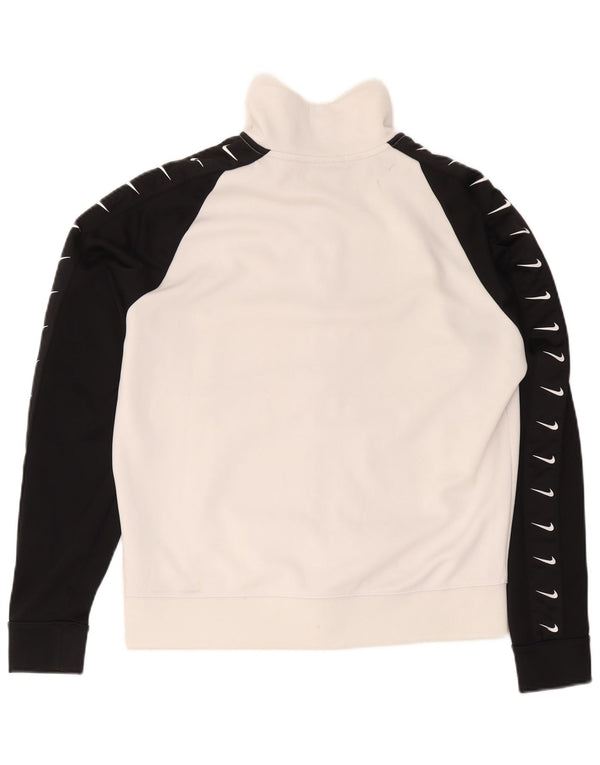 Nike Mens Graphic Tracksuit Top Jacket Medium White Colourblock Polyester