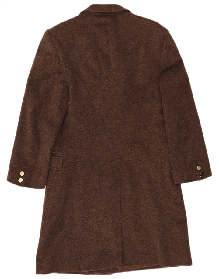 Vintage Womens Overcoat IT 52 2XL Brown Wool
