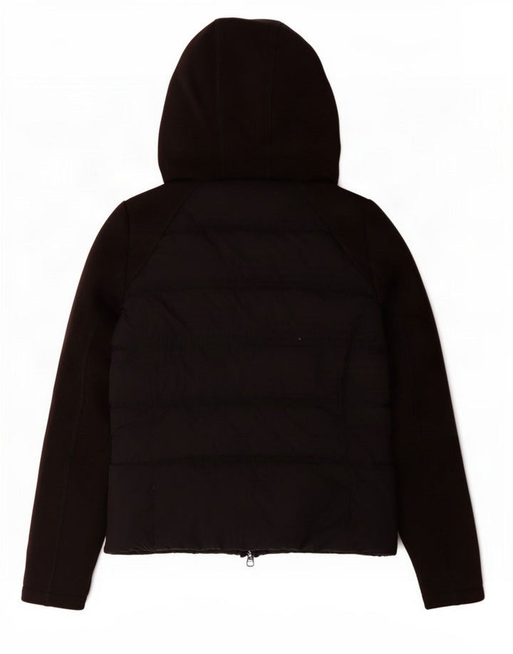 PEUTEREY Giubbotto Imbottito con Cappuccio Donna IT 40 Small Nero Poliammide