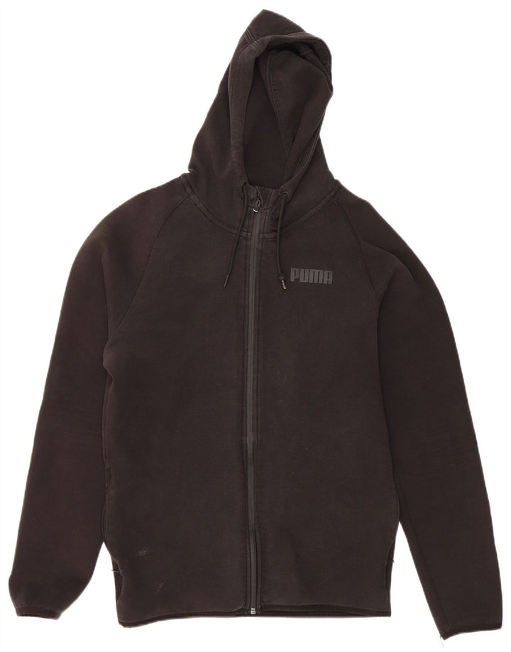 PUMA Mens Zip Hoodie Sweater Medium Black Cotton