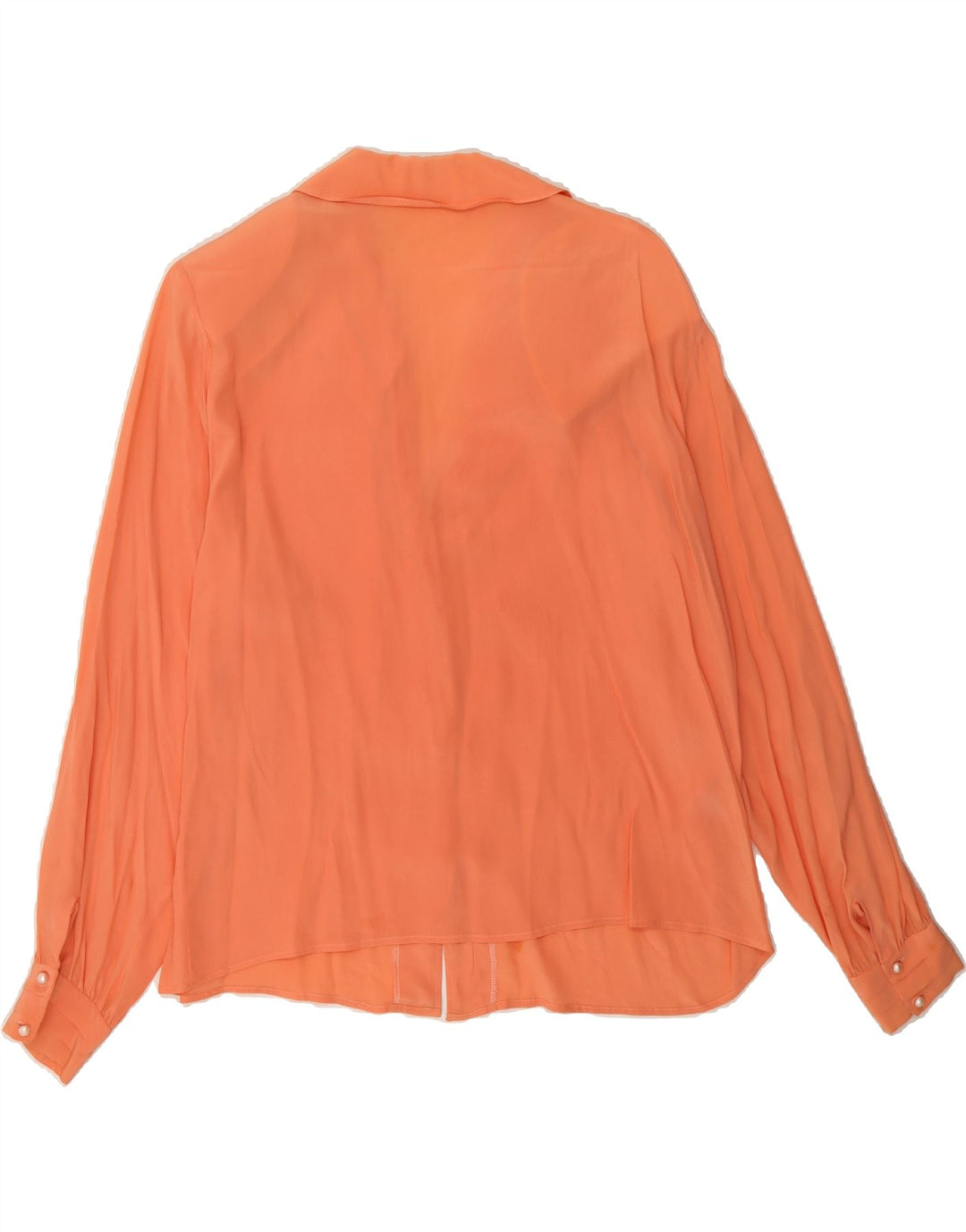 VINTAGE Womens Shirt Blouse IT 46 Large Orange Acetate Vintage Vintage and Second-Hand Vintage from Messina Hembry 