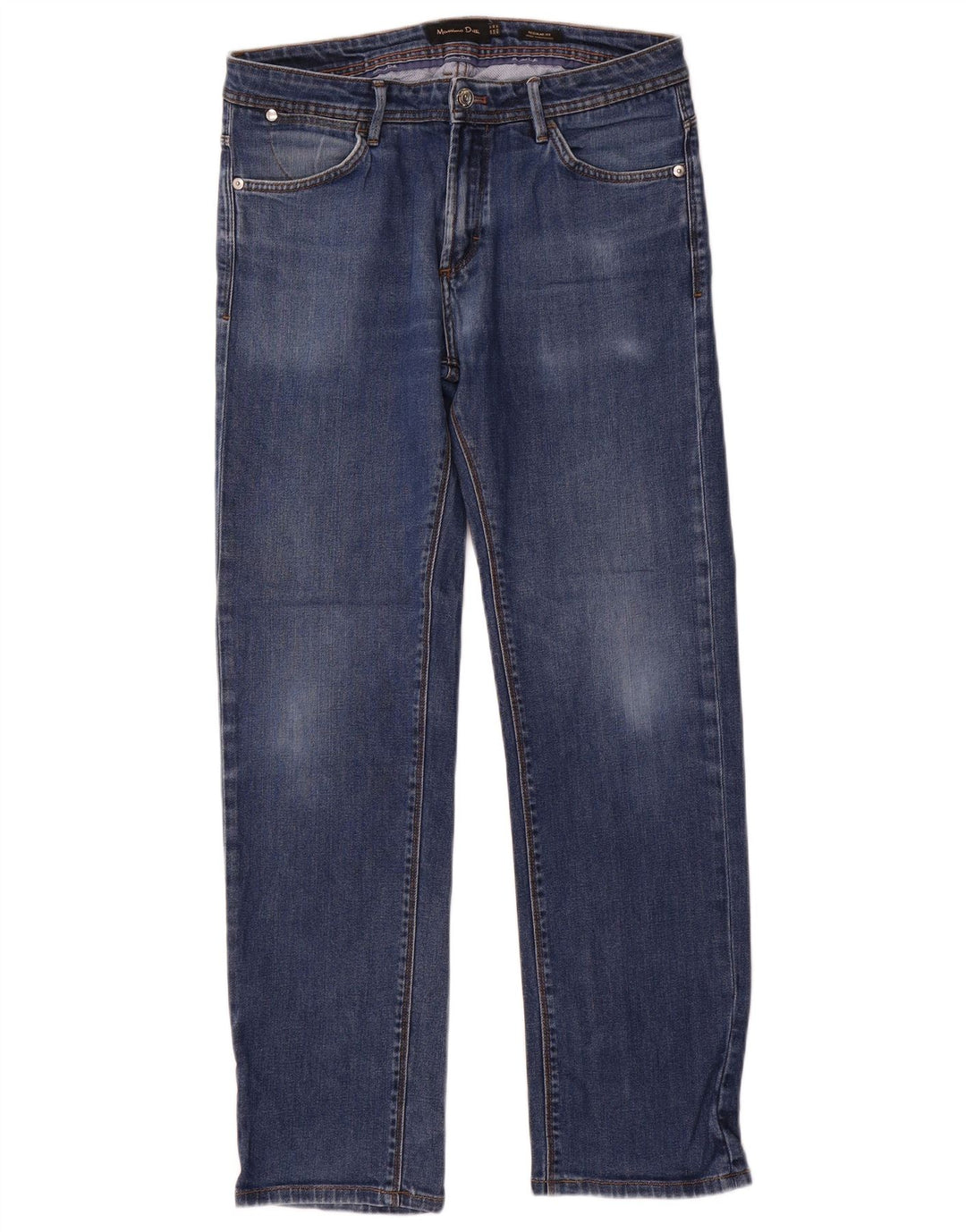 Massimo Dutti Jean droit coupe droite pour homme EU 40 Medium W31 L30 Bleu