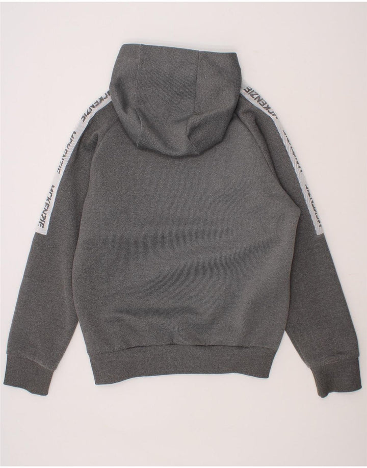 MCKENZIE Boys Graphic Hoodie Jumper 10-11 Years Grey Polyester Vintage Mckenzie and Second-Hand Mckenzie from Messina Hembry 