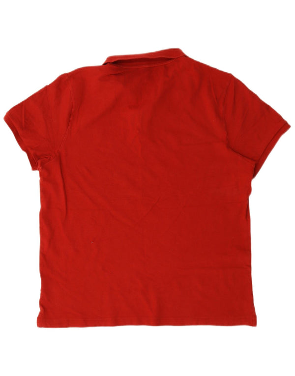 Polo da uomo Abercrombie & Fitch grande rossa in cotone