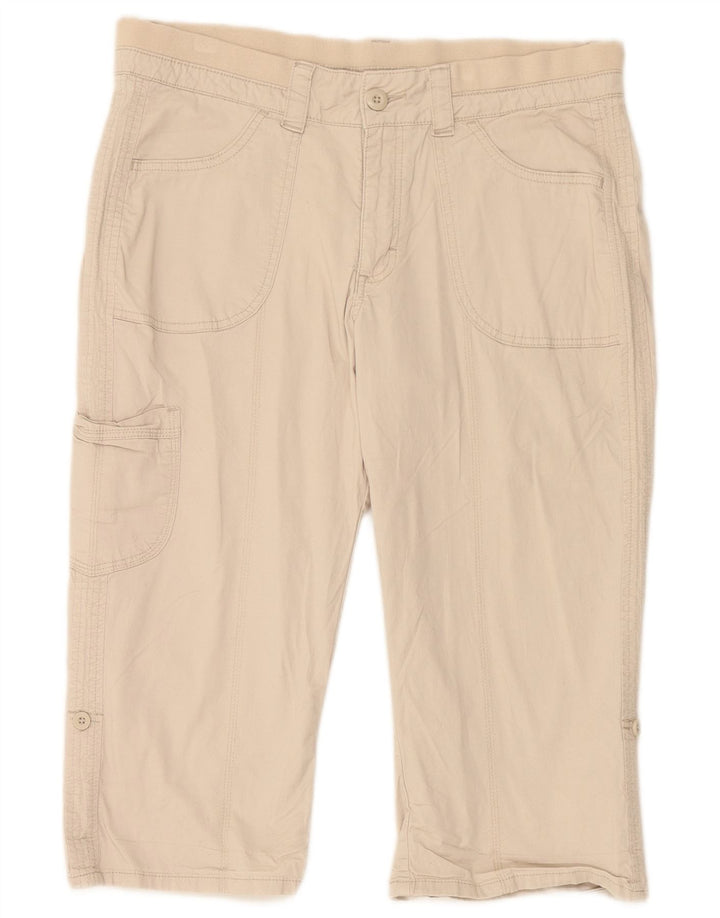 Bermuda cargo feminina LEE US 14 XL W36 algodão bege