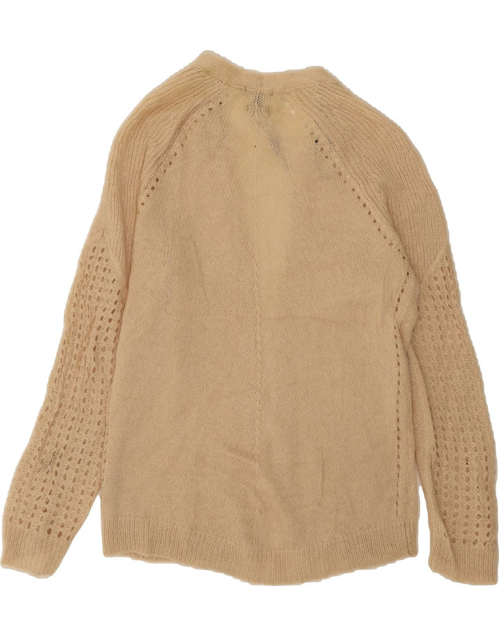 MASSIMO DUTTI Womens Open Cardigan Sweater UK 14 Medium Beige Acrylic Vintage Massimo Dutti and Second-Hand Massimo Dutti from Messina Hembry 