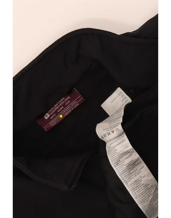 Mountain Warehouse Womens Windbreaker Jacket UK 12 Medium Black Polyester