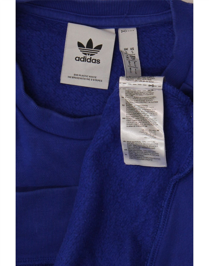 Adidas Herren Sweatshirt Pullover Small Blau Baumwolle