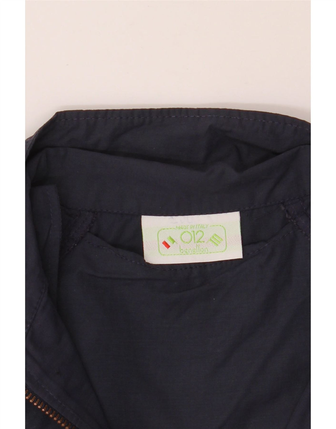 BENETTON Boys Graphic Bomber Jacket 14-15 Years Navy Blue Vintage Benetton and Second-Hand Benetton from Messina Hembry 