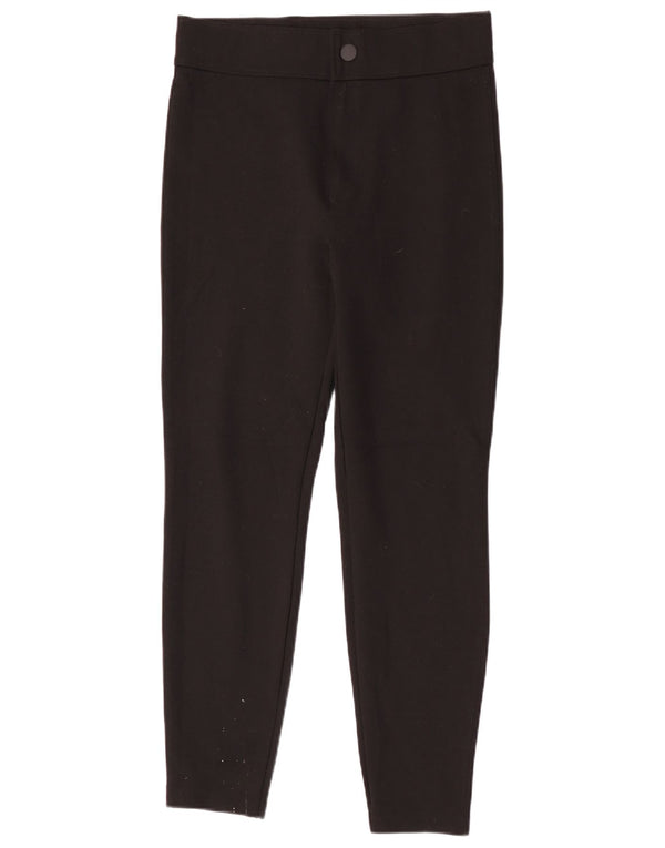 Zara Womens High Waist Skinny Casual Trousers Large W30 L28 Black Viscose