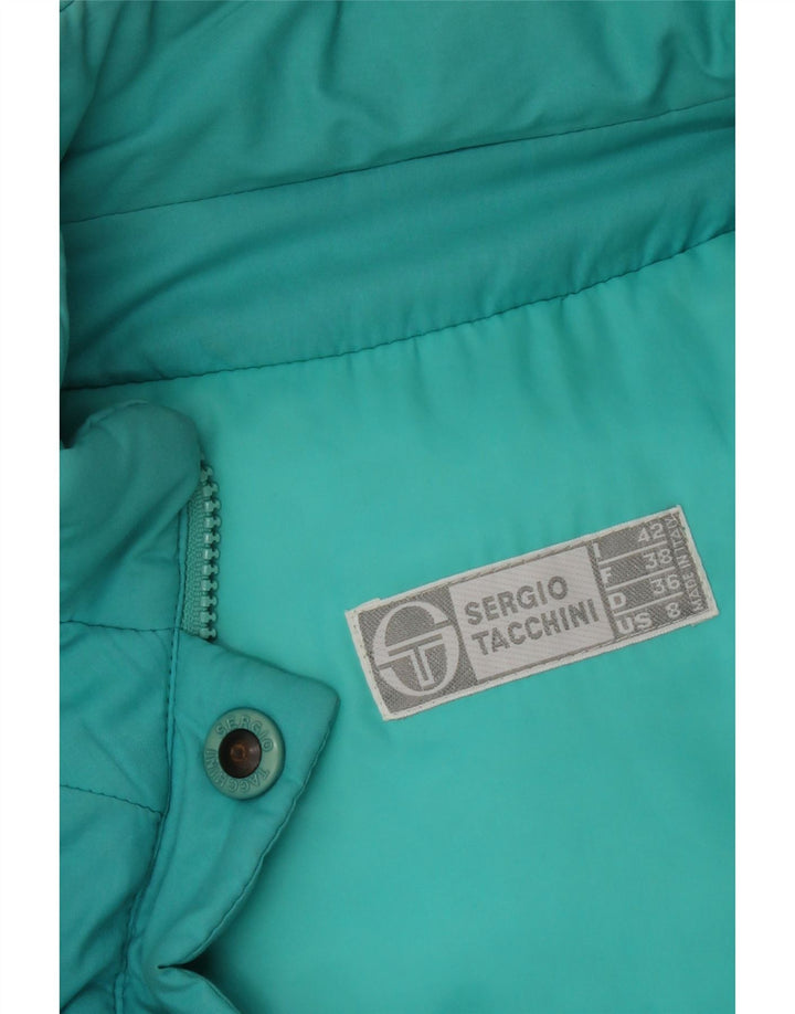 Sergio Tacchini Damen Loose Fit Crop Wattierte Jacke IT 42 Medium Türkis