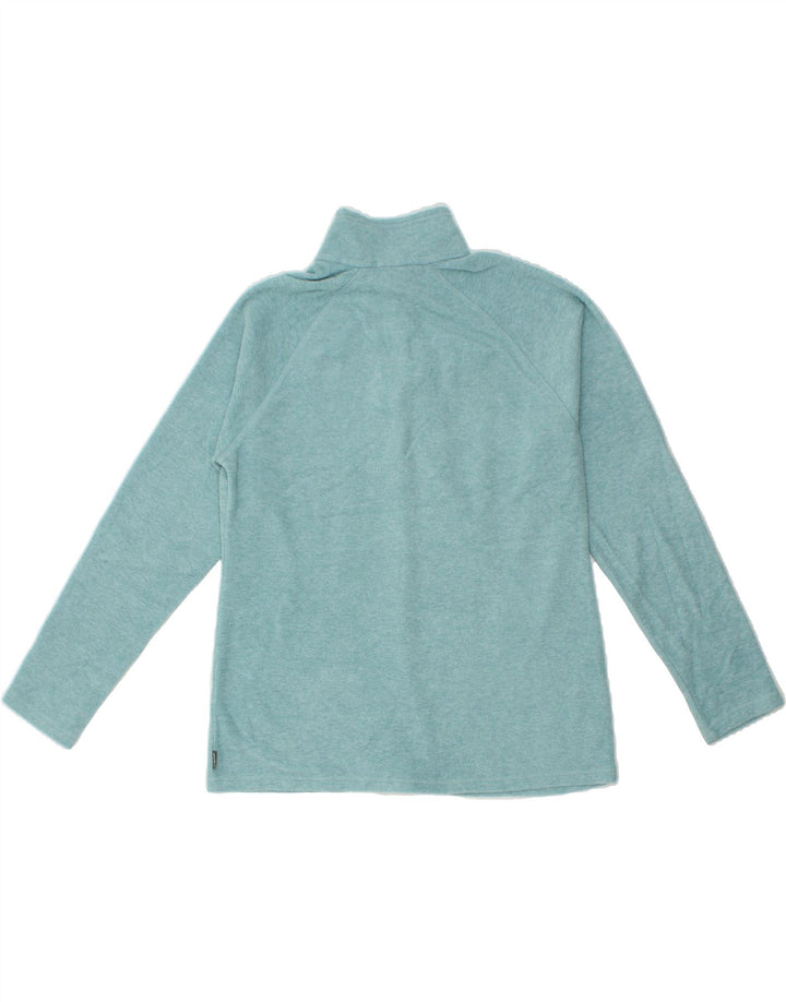 EDDIE BAUER Womens Zip Neck Fleece Jumper UK 14 Medium Blue Polyester Vintage Eddie Bauer and Second-Hand Eddie Bauer from Messina Hembry 