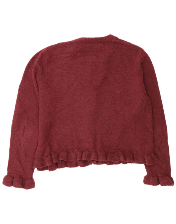 Zara Womens Cardigan Sweater UK 18 XL Burgundy