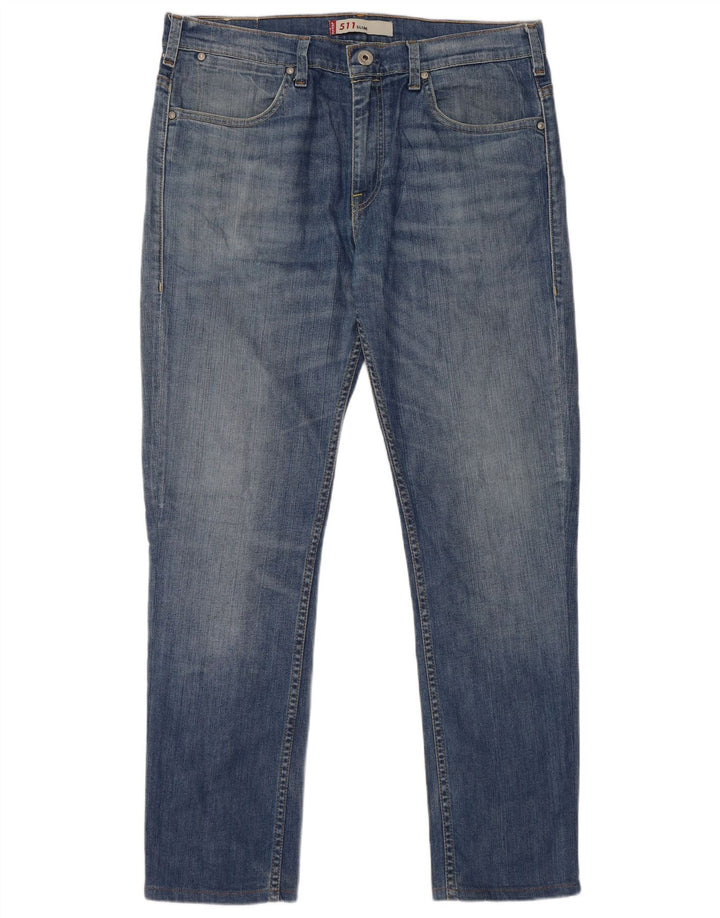 Levi's Mens 511 Slim Jeans W38 L34 Blue Cotton